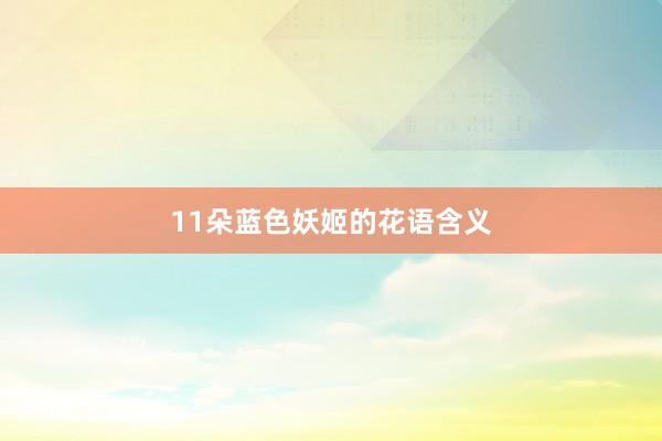 11朵蓝色妖姬的花语含义